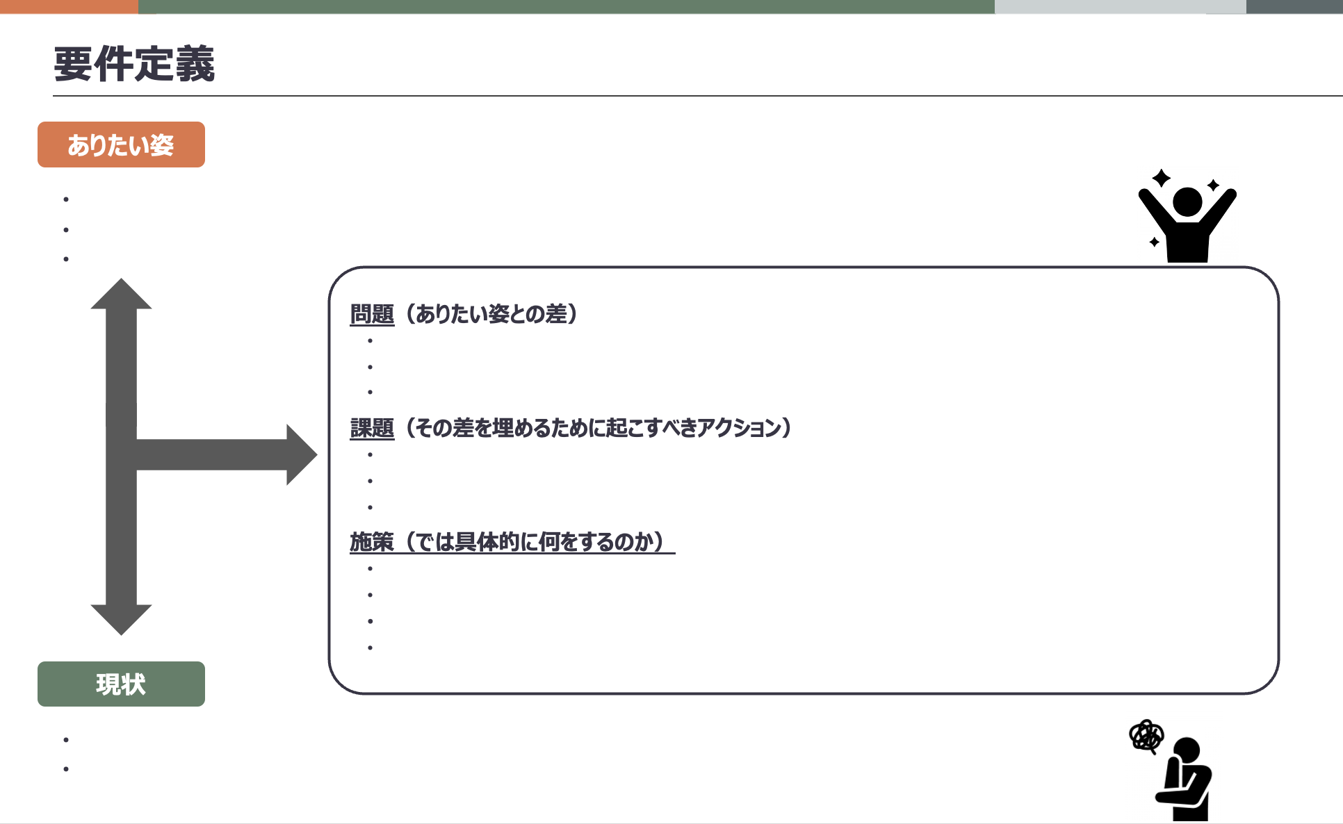 画像：課題解決のフレームワークを図解しています。