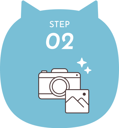 猫型のイラスト:STEP2