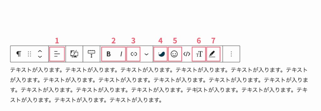 WordPressテキスト装飾のメニューバー